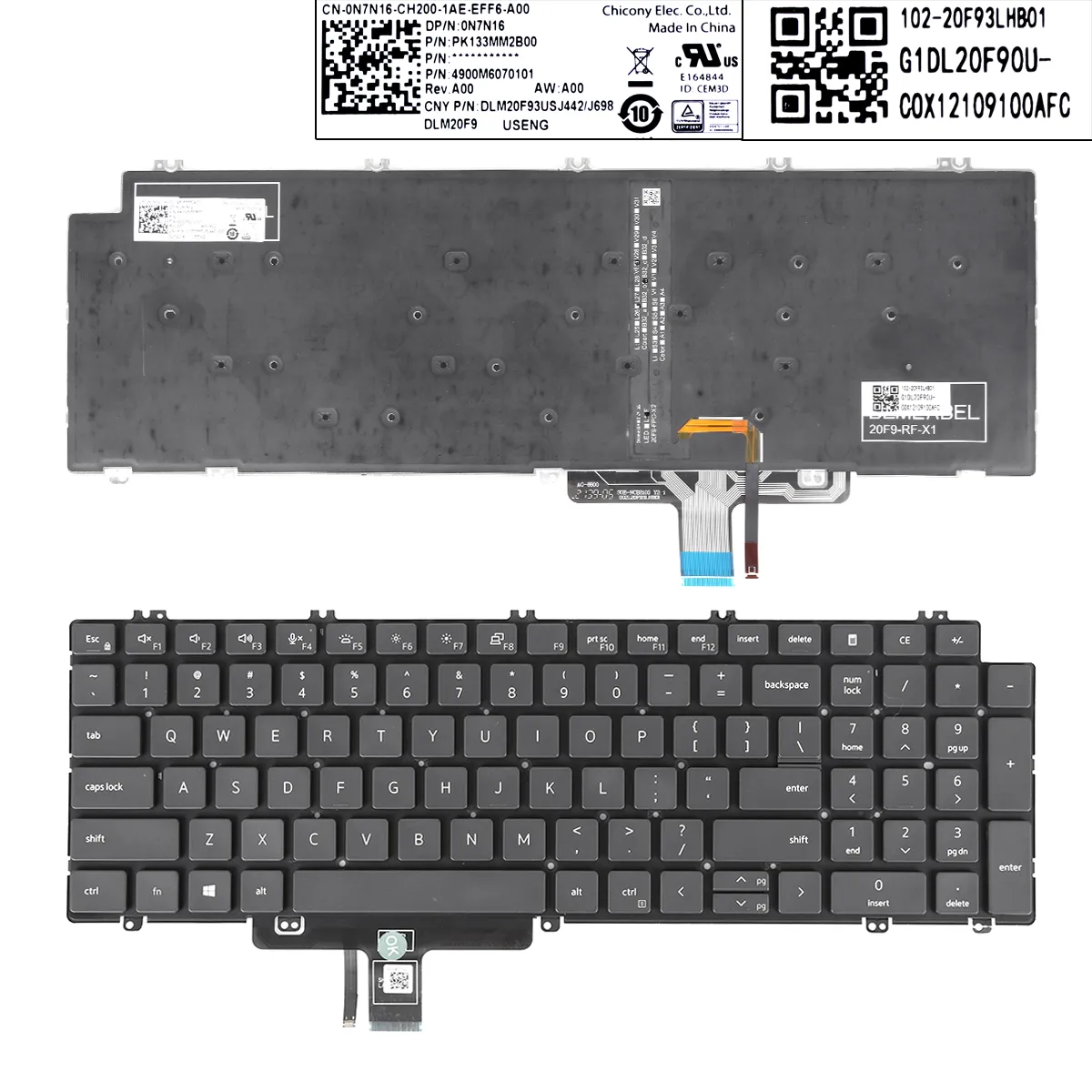 Picture of DELL  Latitude 5520 5521 Precision 3560 3561 BLACK(backlit WIN8)